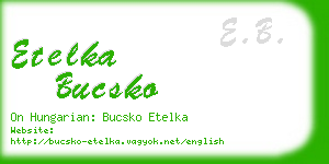 etelka bucsko business card